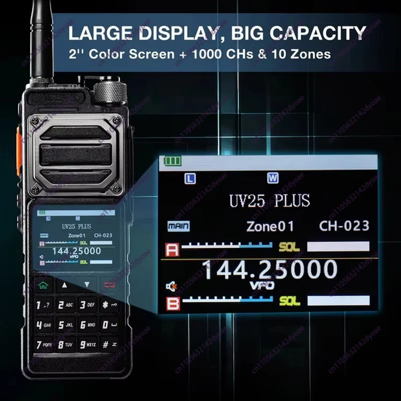 12W Multi Band Handheld Two Way Radio with GPS, 5800mAh Battery, Wireless Frequency Copy NOAA Weather Alert