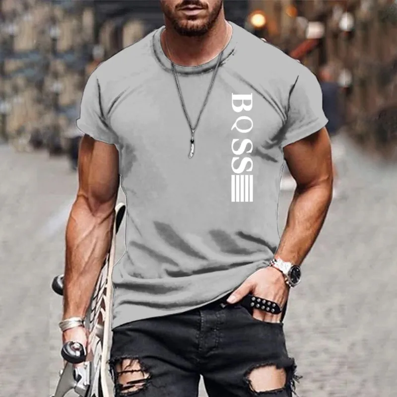 Camiseta de moda de verano para hombre, camisa de manga corta con estampado degradado 3D, estilo callejero, cuello redondo