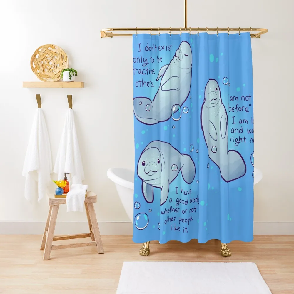 

Body Positive Manatees Shower Curtain Luxury Bathroom Shower Waterproof Shower Set Sets For Bathroom Curtain