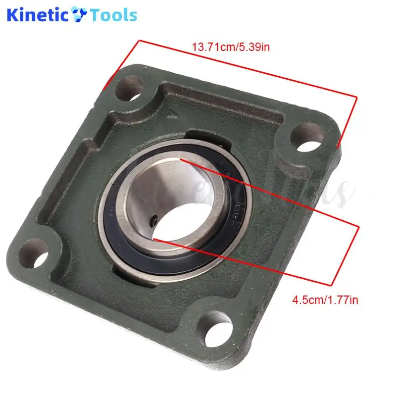 UCF209 플랜지 시트 베어링 45mm 구멍 직경 주철 베어링 유닛 고정 나사 잠금