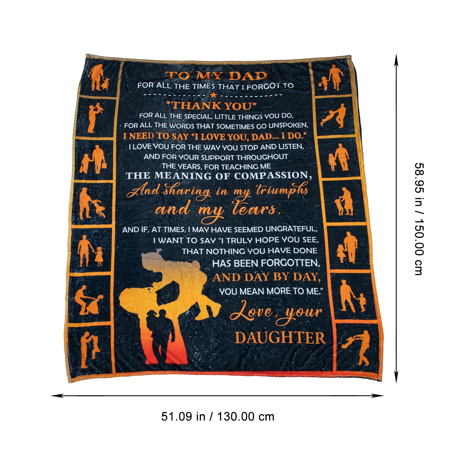 

Father's Day Blanket Printing Blanket Practical Fine Workmanship Suitable for Bed Sofa Car Picnic Dad Gift Father's Day Gift