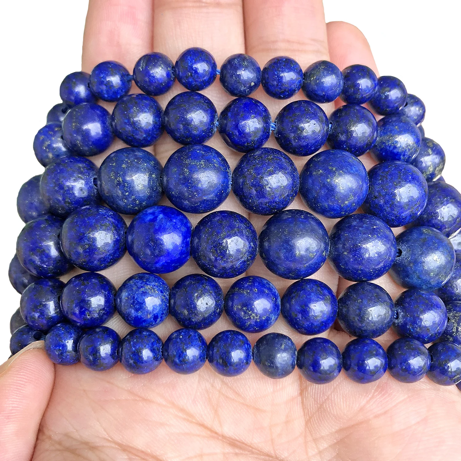 Natursteinperlen Lapislazuli Runde Lose Steinperlen für Schmuckherstellung DIY Armband Ohrringe Zubehör 15'' 4/6/8/10/12mm – Detail 7