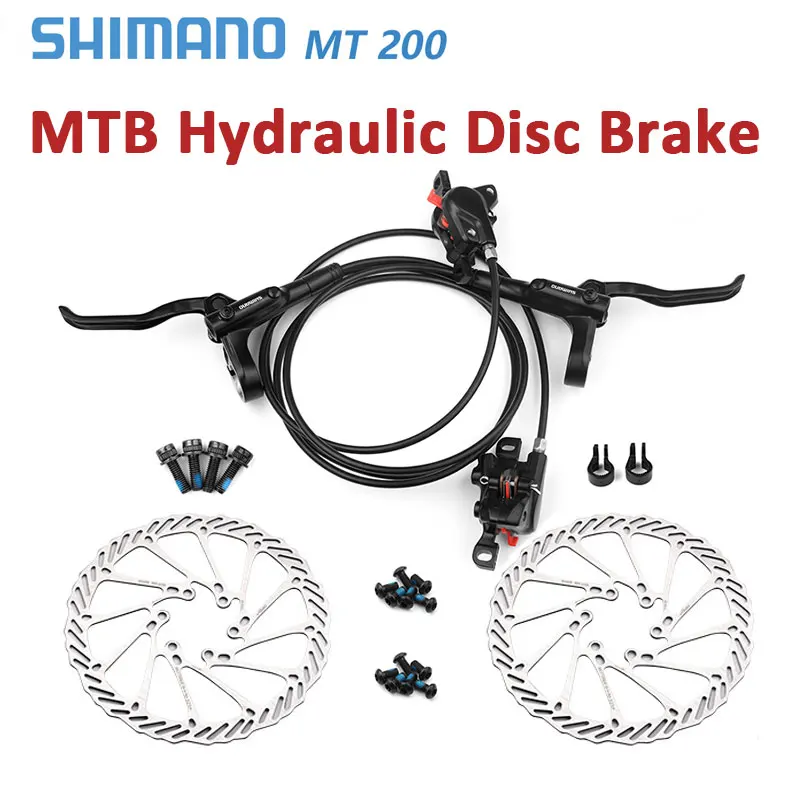 Shimano MTB Hydraulic Disc Brake MT200 Mountain Bike BR BL Hydraulic Brakes Bicycle Lever Caliper 750 1400 1450mm Bike Parts