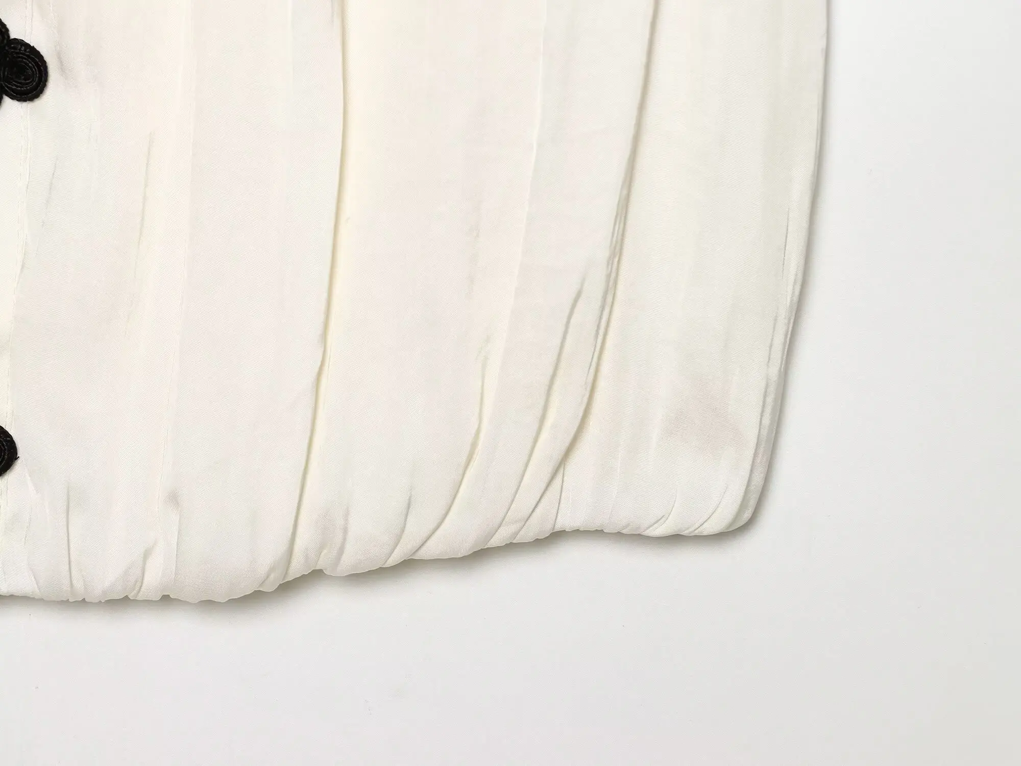 TFMLN Schickes Sommer-Top für Damen, Modisch, Elegant, Vintage, Einreihig, Falten, Lässige Streetwear, Damen O-Ausschnitt Ärmellose Blusen – Detail 7