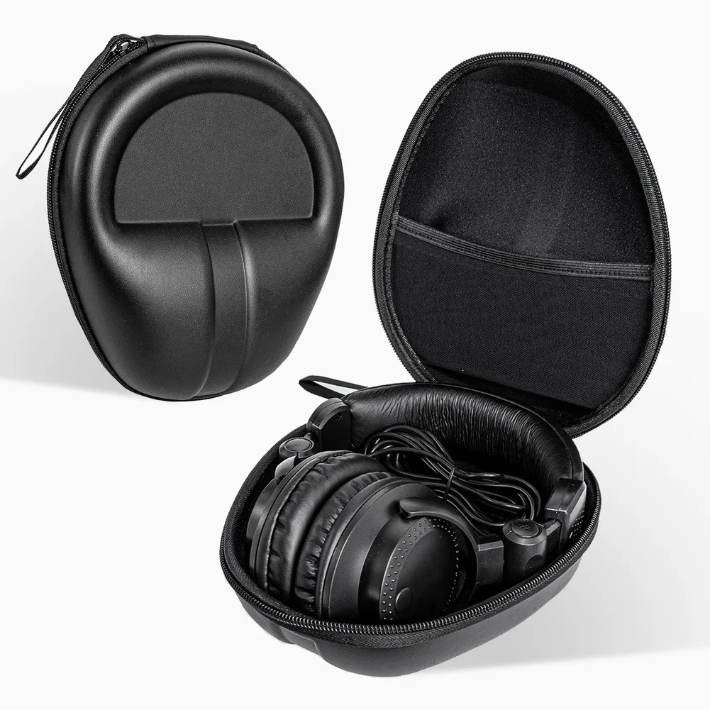Защитный чехол для наушников EVA, черный, для полноразмерных гарнитур, ударопрочный дорожный кейс 22x18.5x10.5 см, легкий и портативный