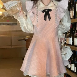 Gentle Style Unique and High-end Princess Dress French Sweet Little Fly Sleeves Pink Dress