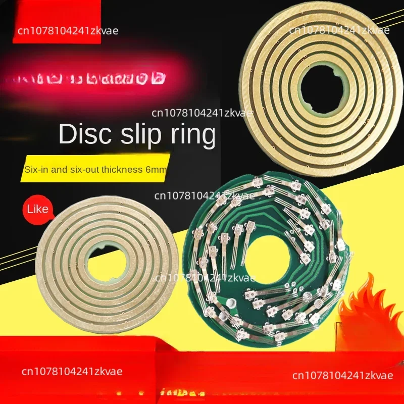 

Disc Slip Ring Precision 360 Degree Rotation Non Winding Ultra-thin Disc Slip Ring Conductive Slip Ring 6mm