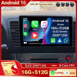 Android 16 For Subaru Outback 3 Legacy 4 2003 - 2009 LHD 2K QLED Android Car Radio Multimedia Video Player GPS Stereo CarPlay 4G
