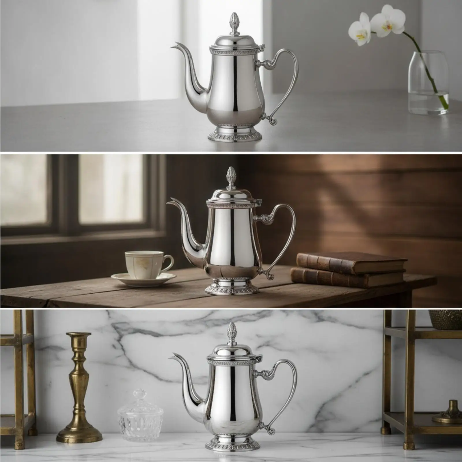 Coffee Pot with Lid Elegant Beverage Server Long-Lasting for Collectors
