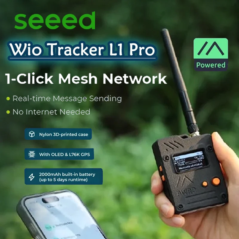 

Seeed Wio Tracker L1 Pro Meshtastic Node LoRa Wio-SX1262 862-930MHz 868MHz 915MHz NRF52840 L76K GPS,Wireless, Low-power