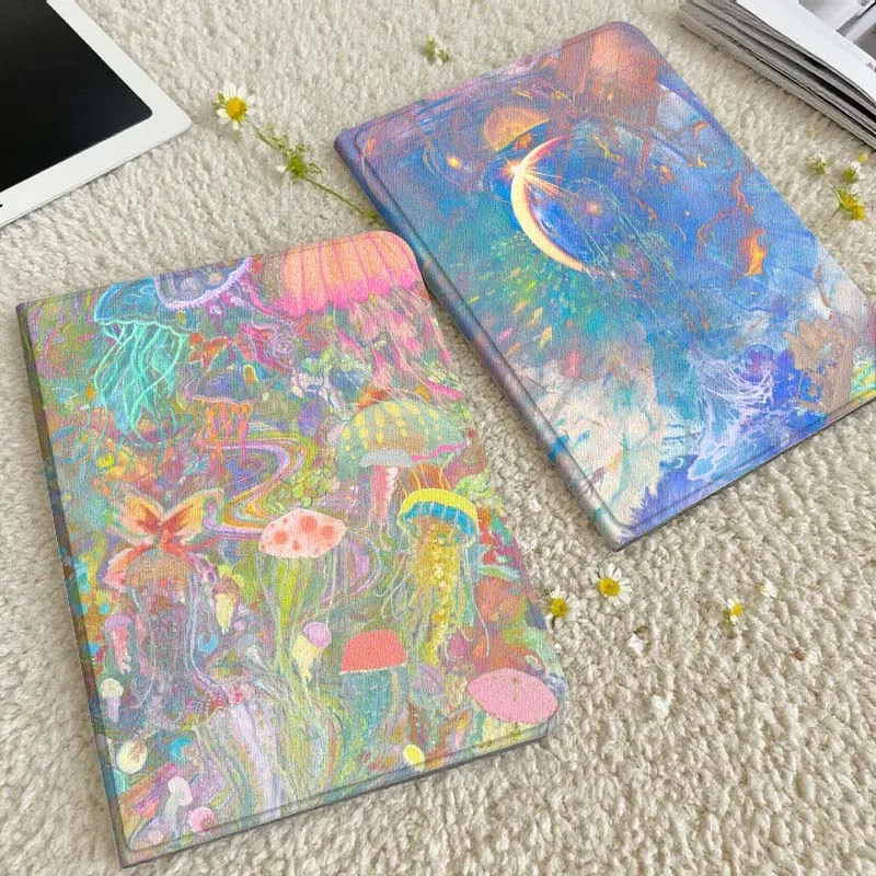 

Cartoon Jellyfish Colorful Art Gift Tablet Case For Xiaomi Redmi Mini Pad SE K 2 4 5 6 7 8 2023 2025 11 8.8 11.2 10.1 Pro