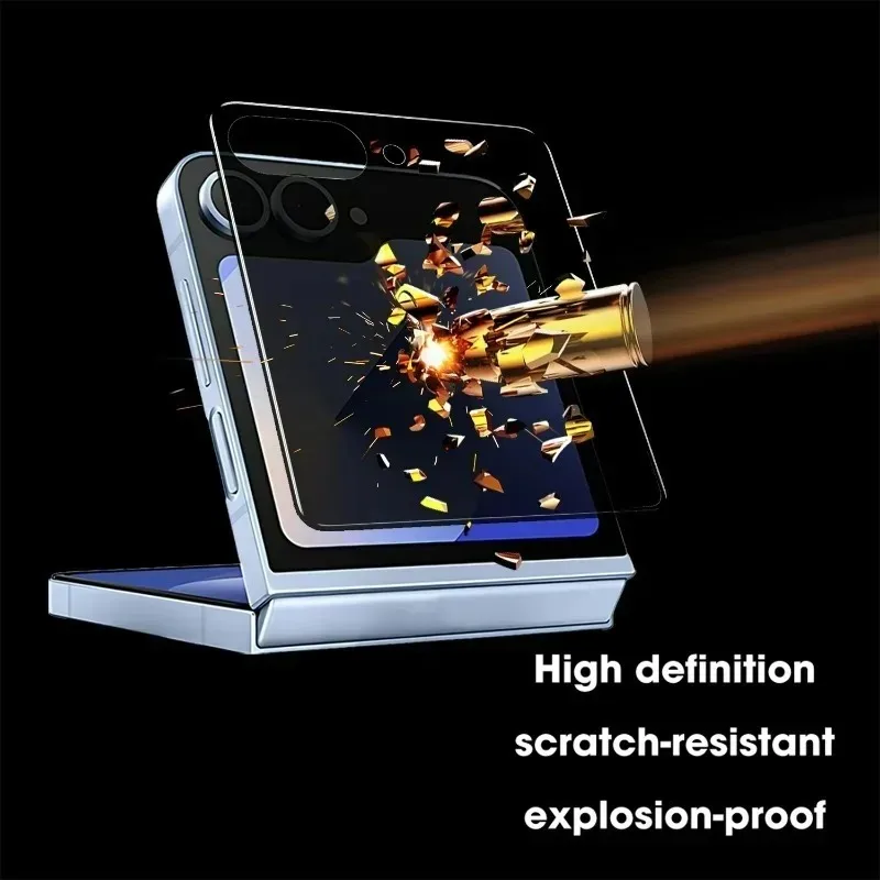 واقي شاشة للخصوصية مضاد للزقزقة لهاتف سامسونج جالاكسي Z Flip 7 هيدروجيل واقي عدسة الكاميرا من الزجاج المقسى تغطية كاملة #2