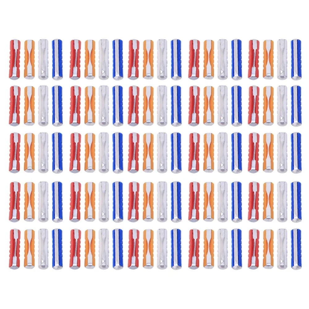 

100 шт. 5A 8A 16A 25A Безопасный провод Желтый Белый Красный Синий Портативный автомобильный предохранительный провод Европейский автомобильный предохранительный провод Классические автомобили