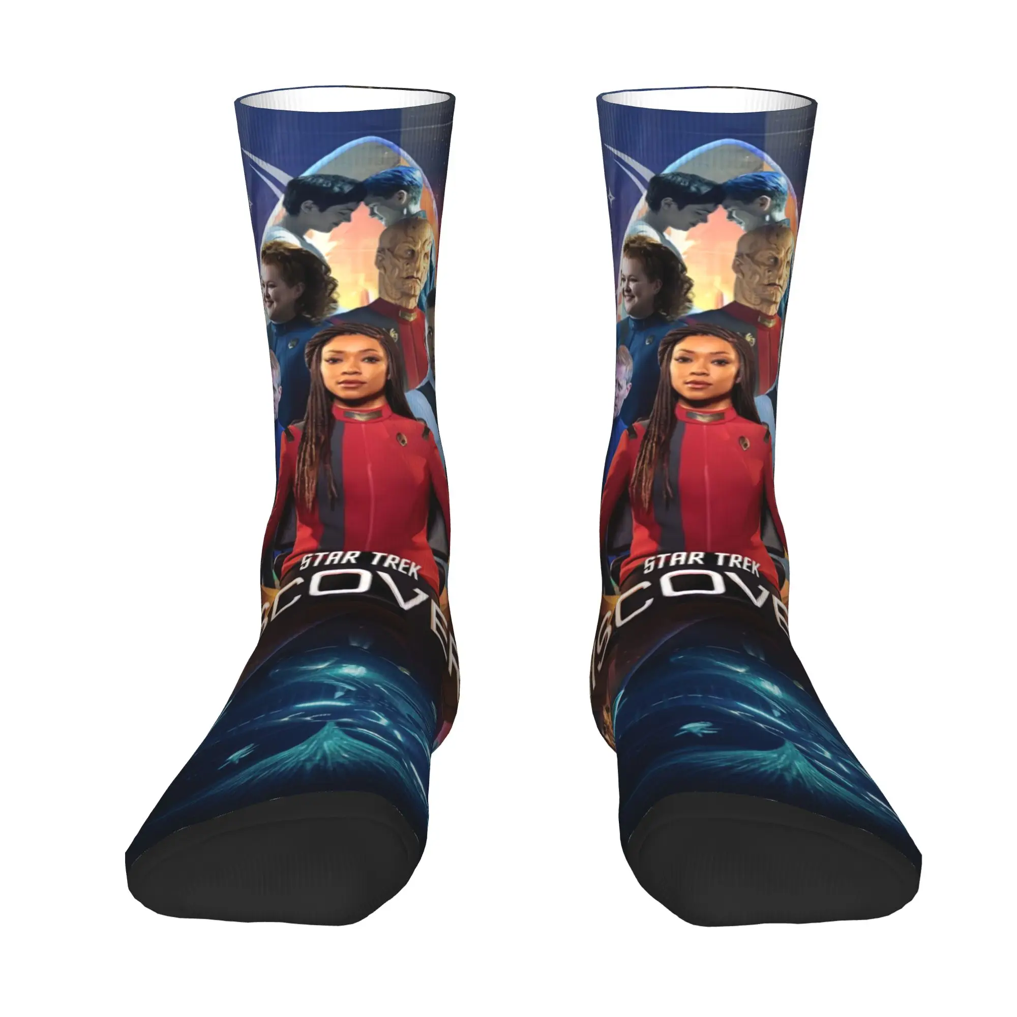 Star Trek Science Fiction TV Series  Men's Crew Socks Unisex Funny  Spring Summer Autumn Winter Dress Socks