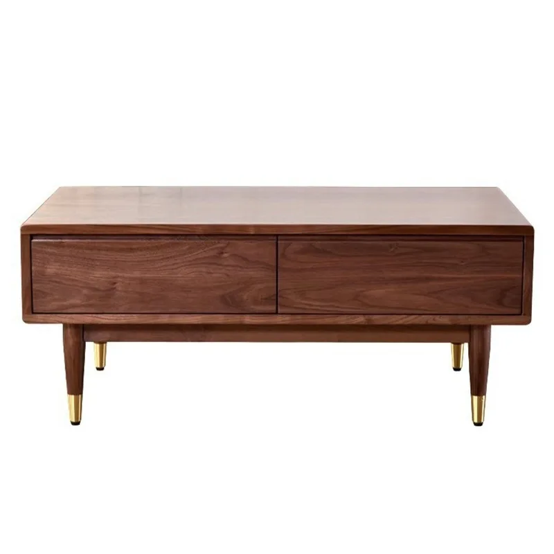 

Nordic all solid wood coffee table TV cabinet combination