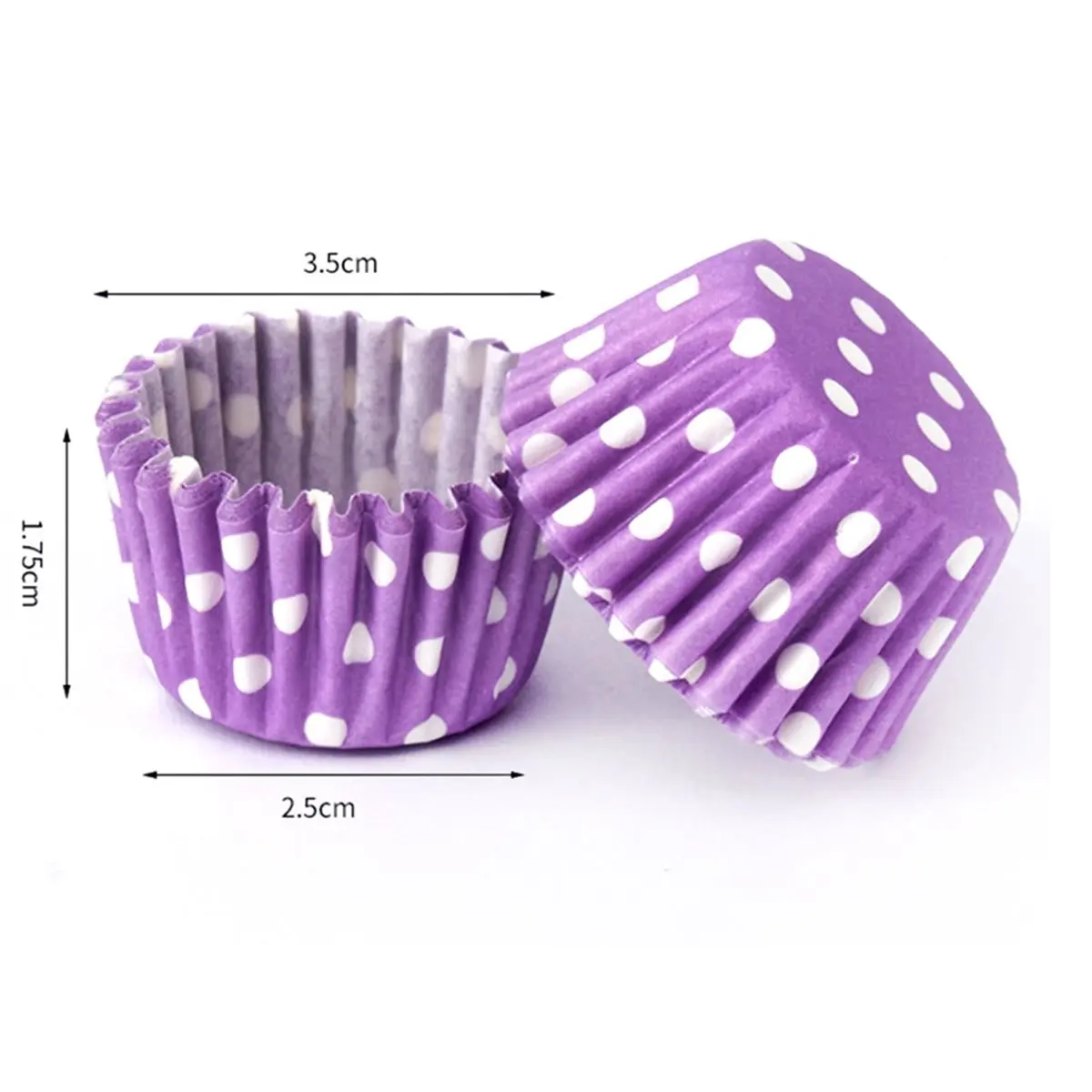 Polka Dot Pattern Mini Cake Paper Liners, 2.5cm Muffin Cup Base Paper Pads, Perfect for Cream Cakes, Cupcakes, Pastries