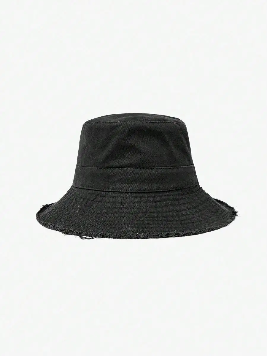 MUSERA Frayed Edge Tie String Bucket Hat Cool For Festival