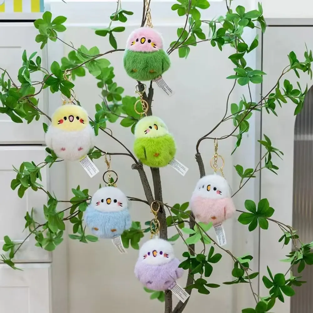 Birthday Gift Sound-Making Bird Pendant Cute Animal Squeeze Squeak Chirping Bag Charm Cartoon Parrot Stuffed Handbags
