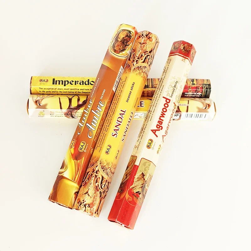 Y 1 Box Incense Sticks Sandal White Sage Lavender Indian Flavor Incense Gold Sage Smudge Aromatherapy Scent Buddist Fragrance