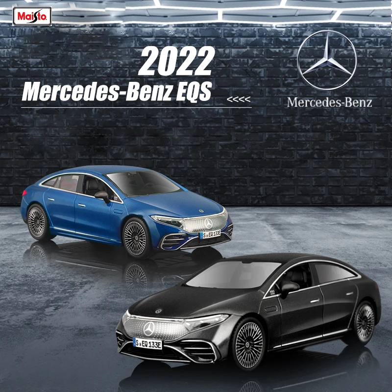 Maisto 1:27 2022 Mercedes-Benz EQS of alloy die-casting process for automobile decoration collection toy toy gift car model