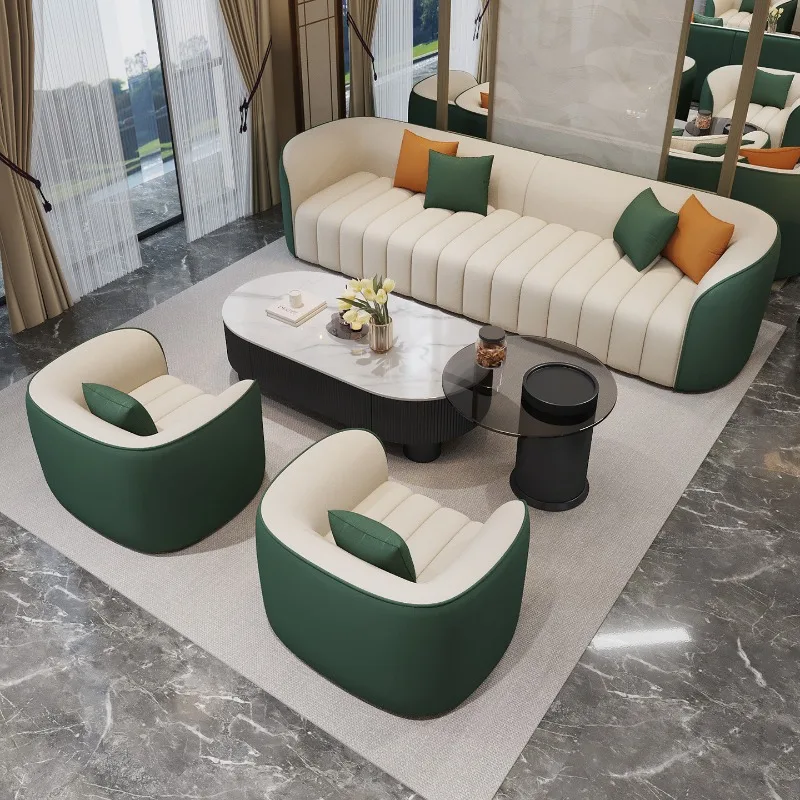Hotel lobby sofa, living room home sofa, business negotiation reception, sales office, reception, and negotiation sofa