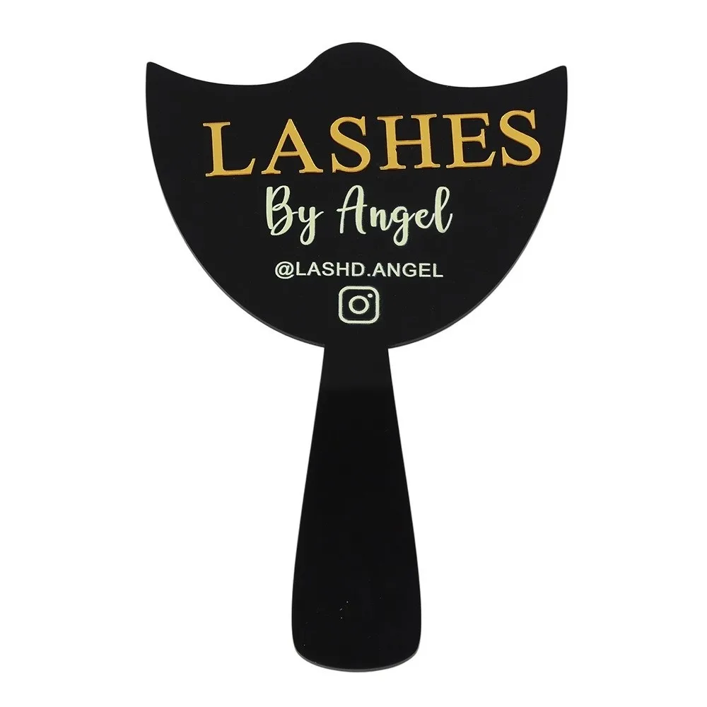 Handheld Mirror Eyelash Technician Photo Prop Acrylic 3D Effect Lash Beauty Mirror Lash Extension DisplayTools Blocking Tool