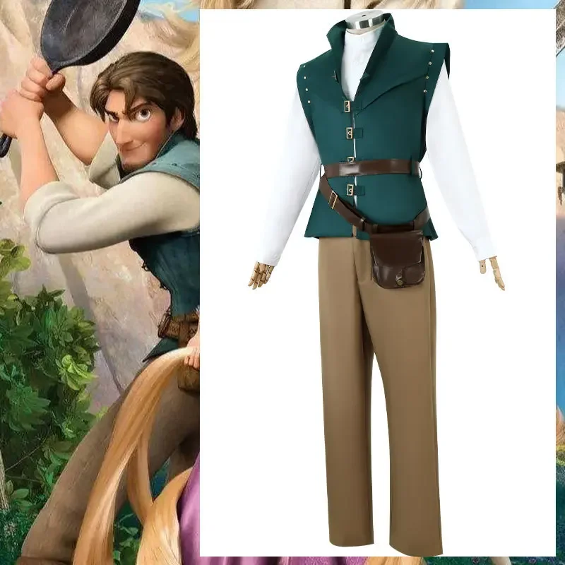 Flynn Ryder cosplay costume set for Rapunzel Magic Halloween Lettuce Prince