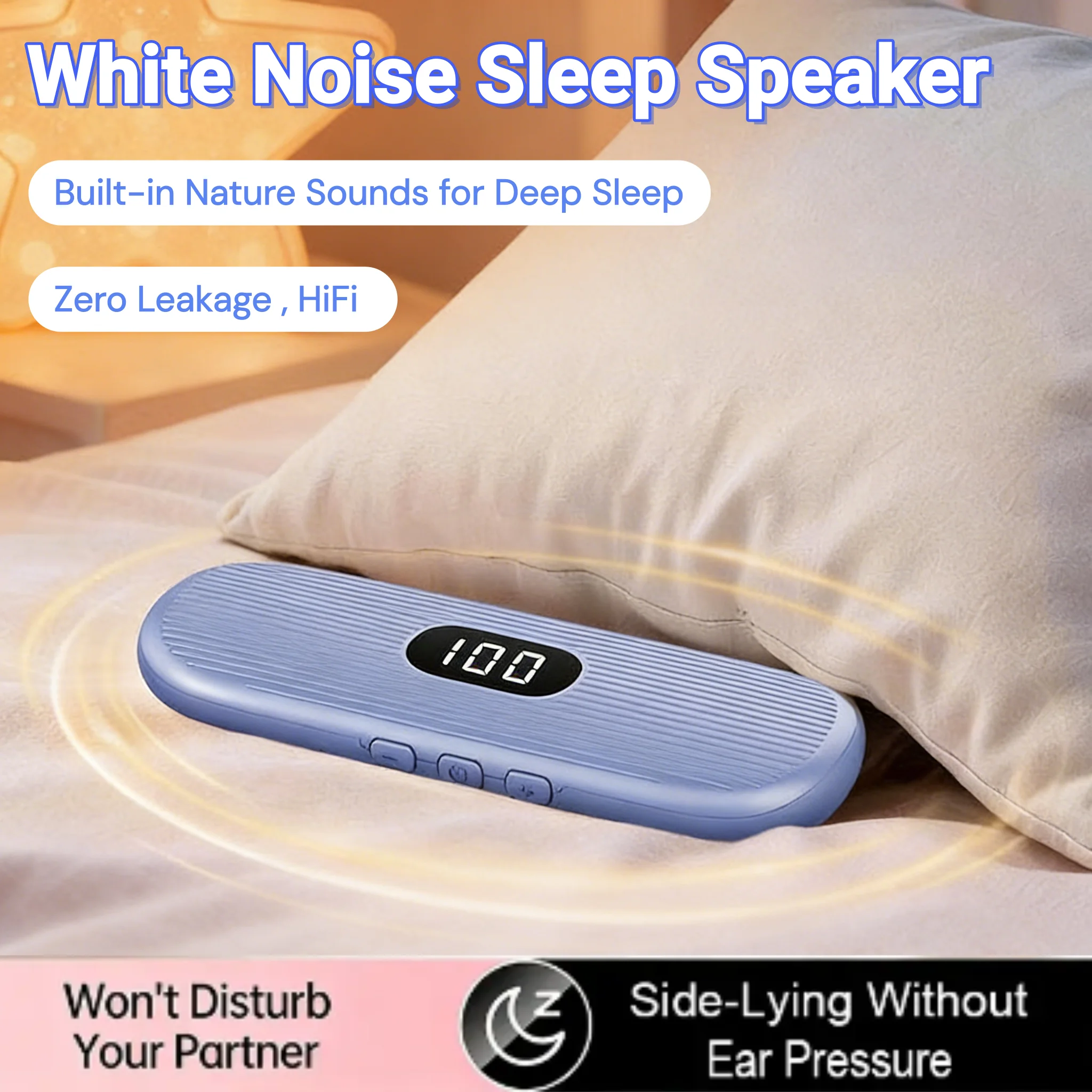 Smart Home Bone - 베개 아래 뼈전도 블루투스 스피커 백색소음