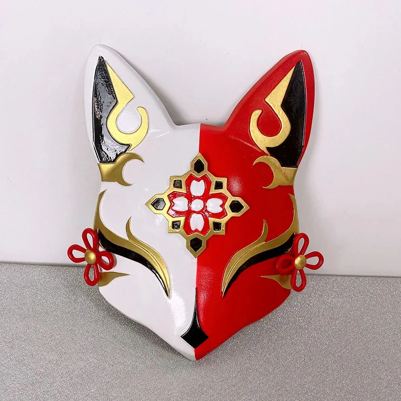 

Hot Honkai:Star Rail Elation Sparkle Cosplay Decor Japanese Full Face Fox Mask Halloween Party Rave Mask Dance Face Costume Prop