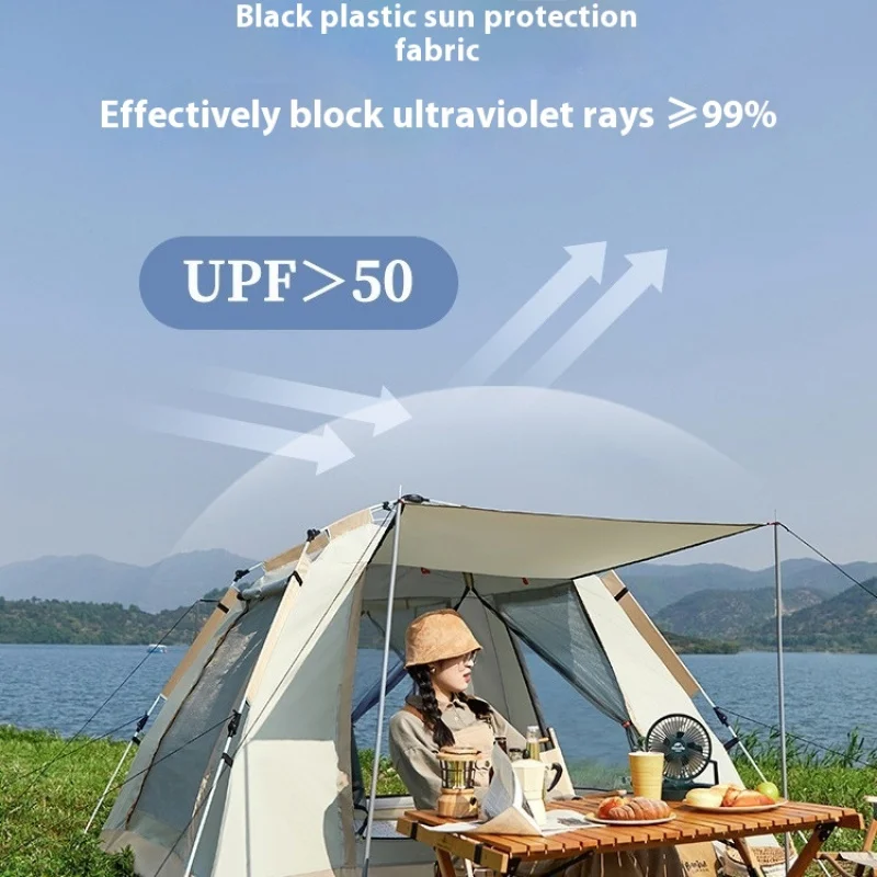 

Tent Outdoor Portable Quick Open Camping Outdoor Equipment Picnic Park Fully Automatic Thickened Sun Protection Black Glue Tent