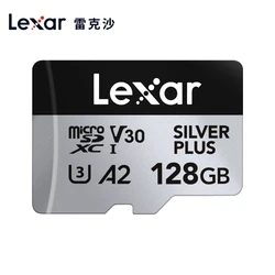 Lexar Professiona SILVER PLUS Micro SD Card 256GB 128GB 64GB Memory Card up to 205MB/s read UHS-I Card U3 A2 V3 4K for Drone