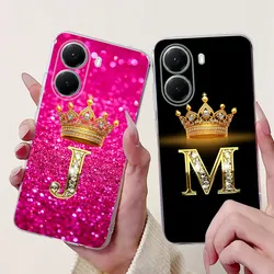 For Xiaomi Poco X7 Pro Case pocoX7 Back Cover Crown Letters Soft TPU Silicone Shell For Xiaomi PocoX7 X 7Pro Funda Cases