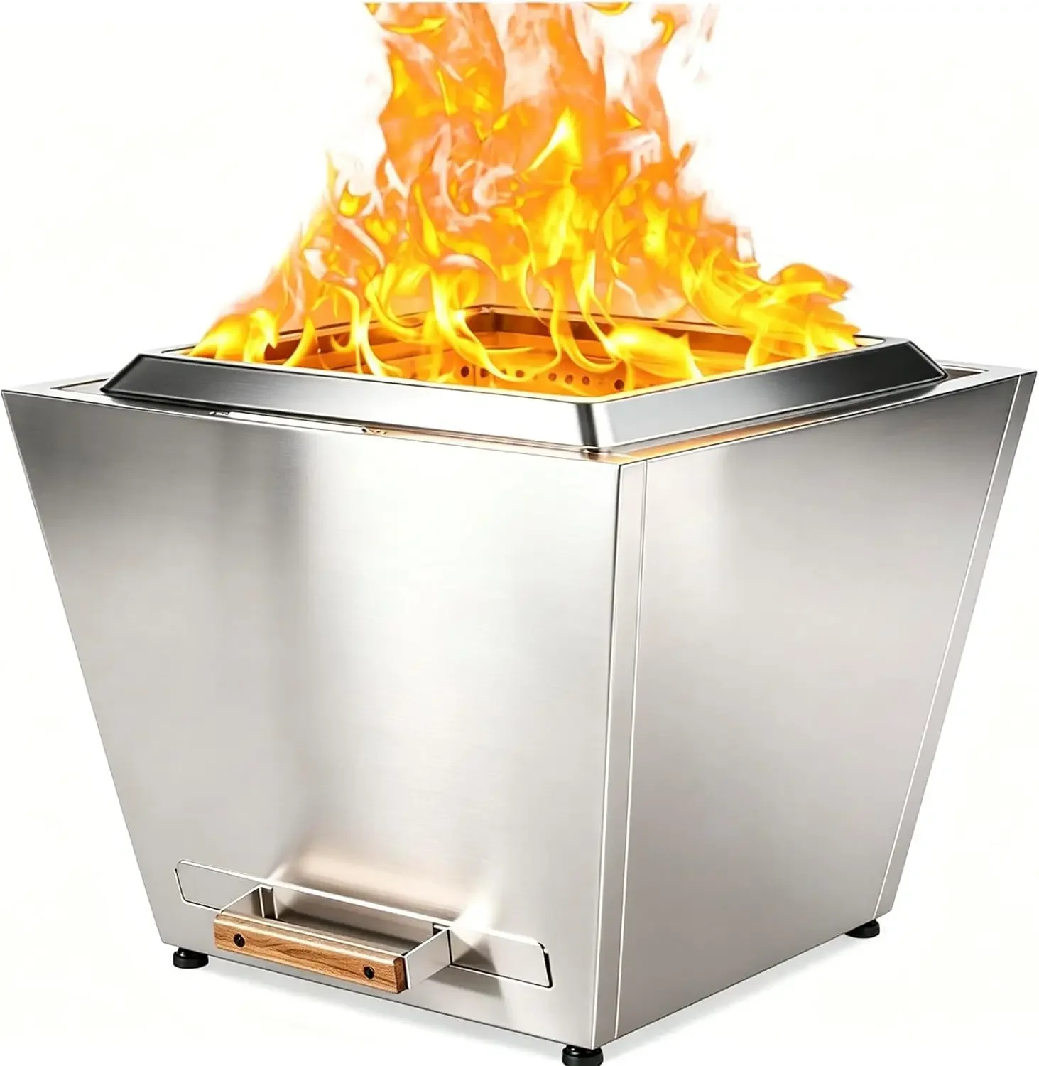 Smokeless Fire Pit, Portable Outdoor Firepits 35 inch, Pellet Fire Pits for Outside Wood Burning Carry Handle for Backyard Patio
