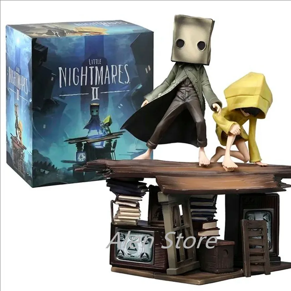 21cm Little Nightmares 2 Anime Figure Mono Six Figures Halloween Performance Party Figurine Model Statue Doll Toy Christmas Gift