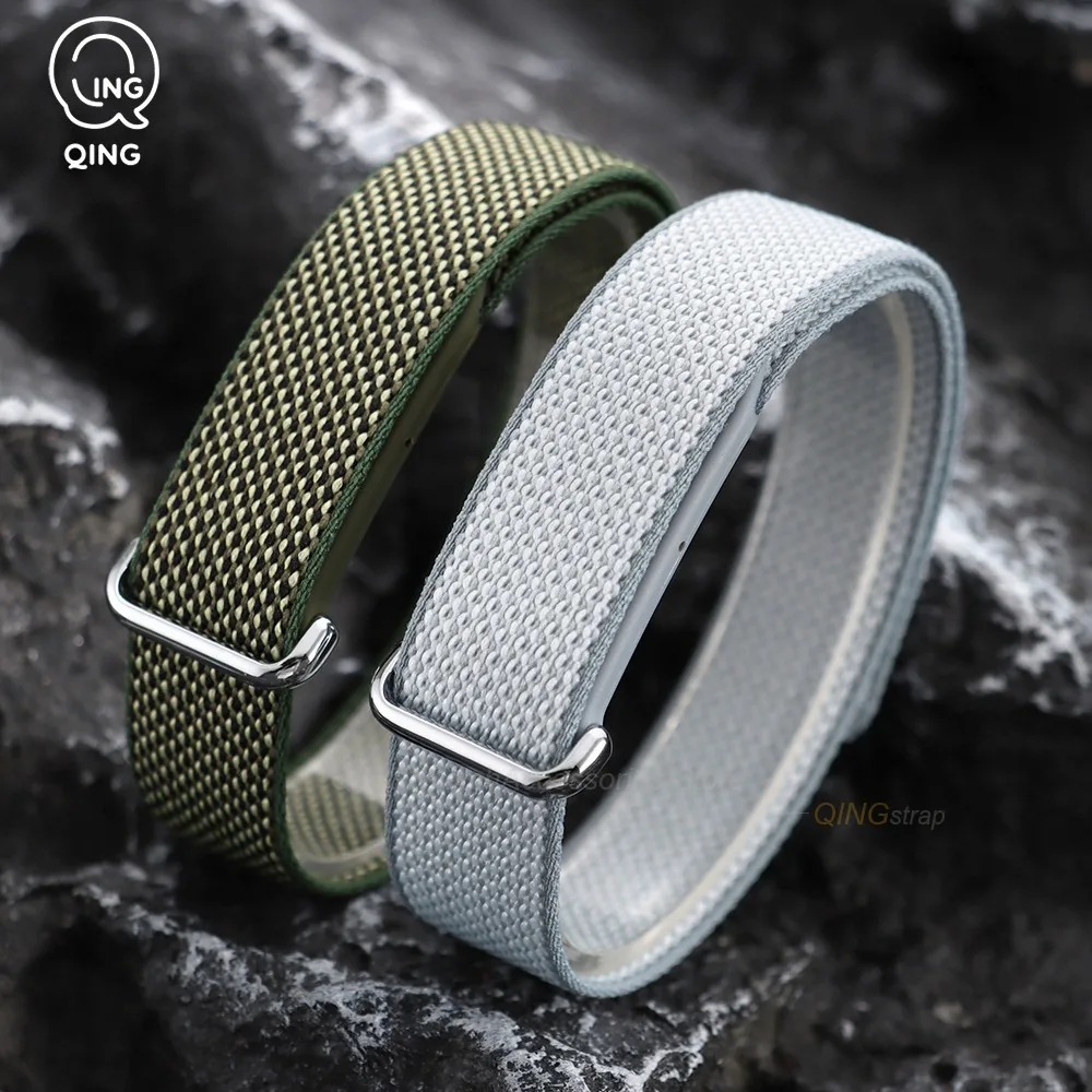 Men Women Sweat-proof Nylon Sport WatchStrap Accessories for Google Fitbit Air Colorful Bracelet Waterproof Nylon Loop Watchband