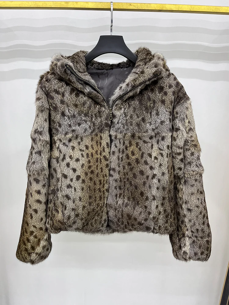 

New Fashion Natural Rabbit Fur Coat Women Winter Jacket Whole Real Leather Women Short Clothing Female Outerwear