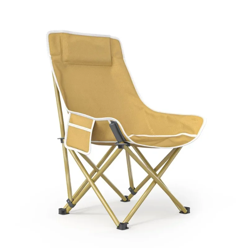 Robuster, bequemer Angelstuhl für Camping, Strand, Outdoor-Aktivitäten mit verstellbaren Lazy Legs, leicht zu reinigendes, zusammenklappbares Design