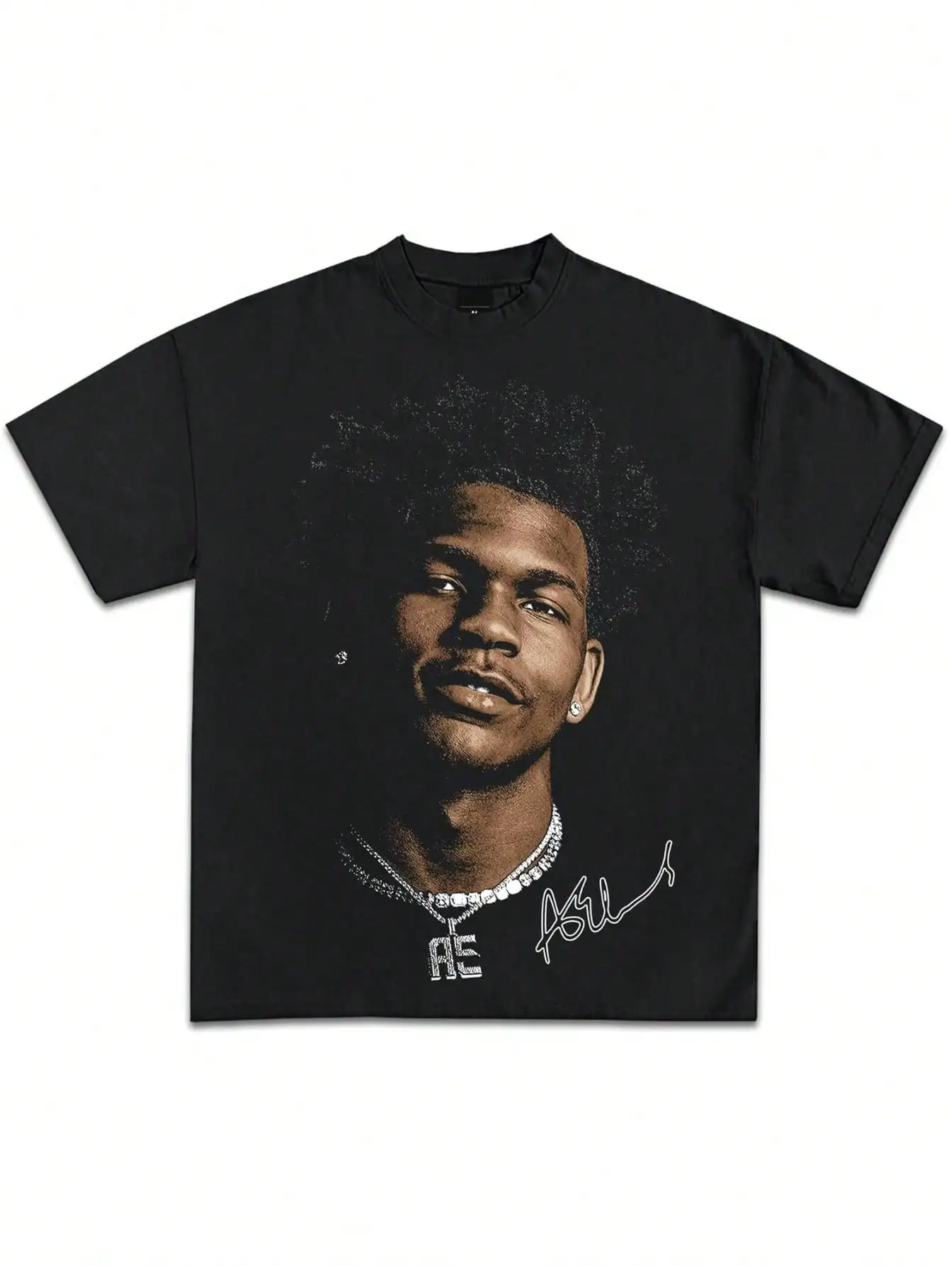 

Men's Vintage Hip-Hop Graphic T-Shirt | Rap & Basketball Streetwear | Premium Cotton Heavyweight Shirt with Sleek Black Design