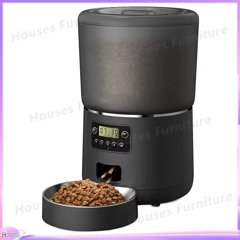 Automatic Pet Feeder for Cats and Dogs Smart WiFi Programmable Food Dispenser with Camera Timer Voice Recording Portion