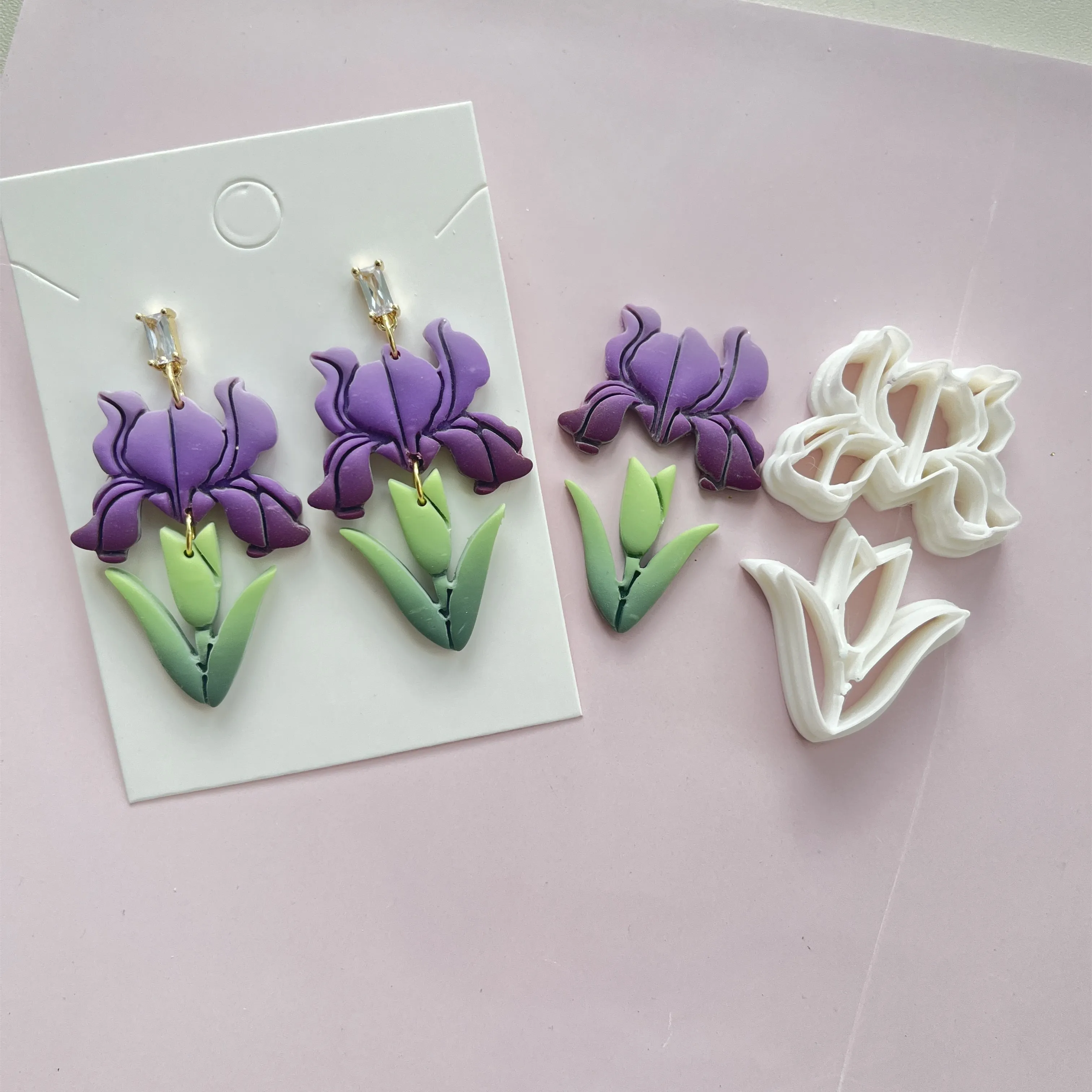 Vintage Exotic Vibe Floral Shapes Eardrop Earrings Polymer Clay Molds Clay Cutting Molds For DIY Handmade Jewelry Necklace Gifts