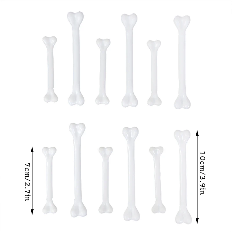 12pcs Plastic Mini Bones Simulation Of Human Plastic Skeleton Model Halloween Party Decor Supplies Props Kids Favor Creative Toy