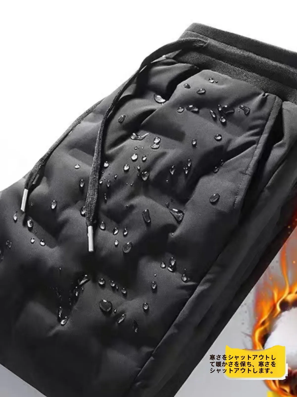 

Thiened Lamb Velvet Men's Winter Outdoor Wear Windproof Coldproof Fce Lined Pants Large Size Warm Waterproof down Cotton...