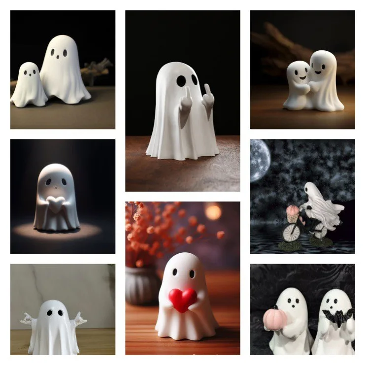 

Cute White Ghost Decor‌ - Halloween Party Favors for Home & Garden