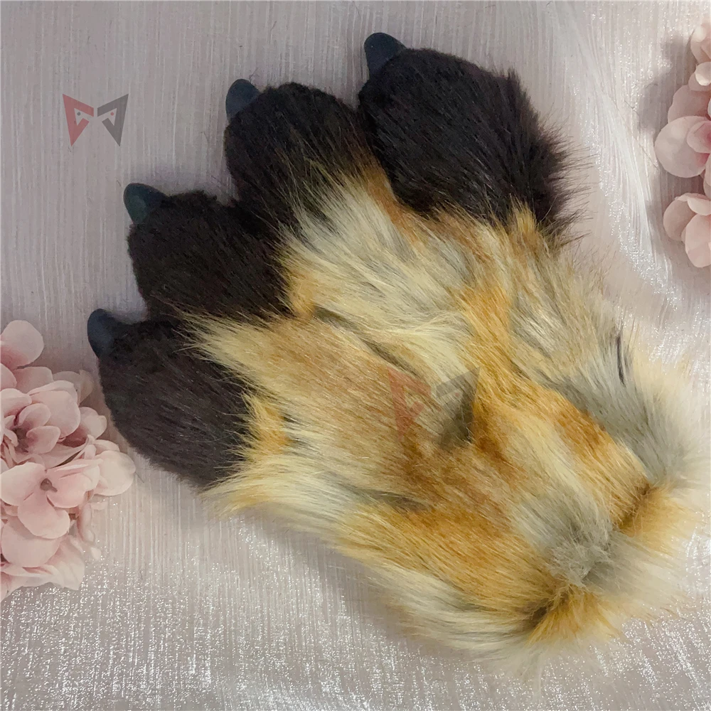 New Beast Fursuit Three Felinae Cat Cosplay Beast Claw Paw Nails Hand Covers Gloves Costume Accessories Custom Made