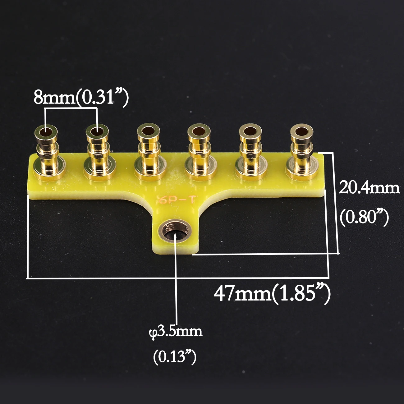 5PCS DIY Projects Audio Tag Strip Tag Board Turret Board 4Pins 6Pins 8Pins Gold plated Brass For Vintage HIFI Tube Amplifier