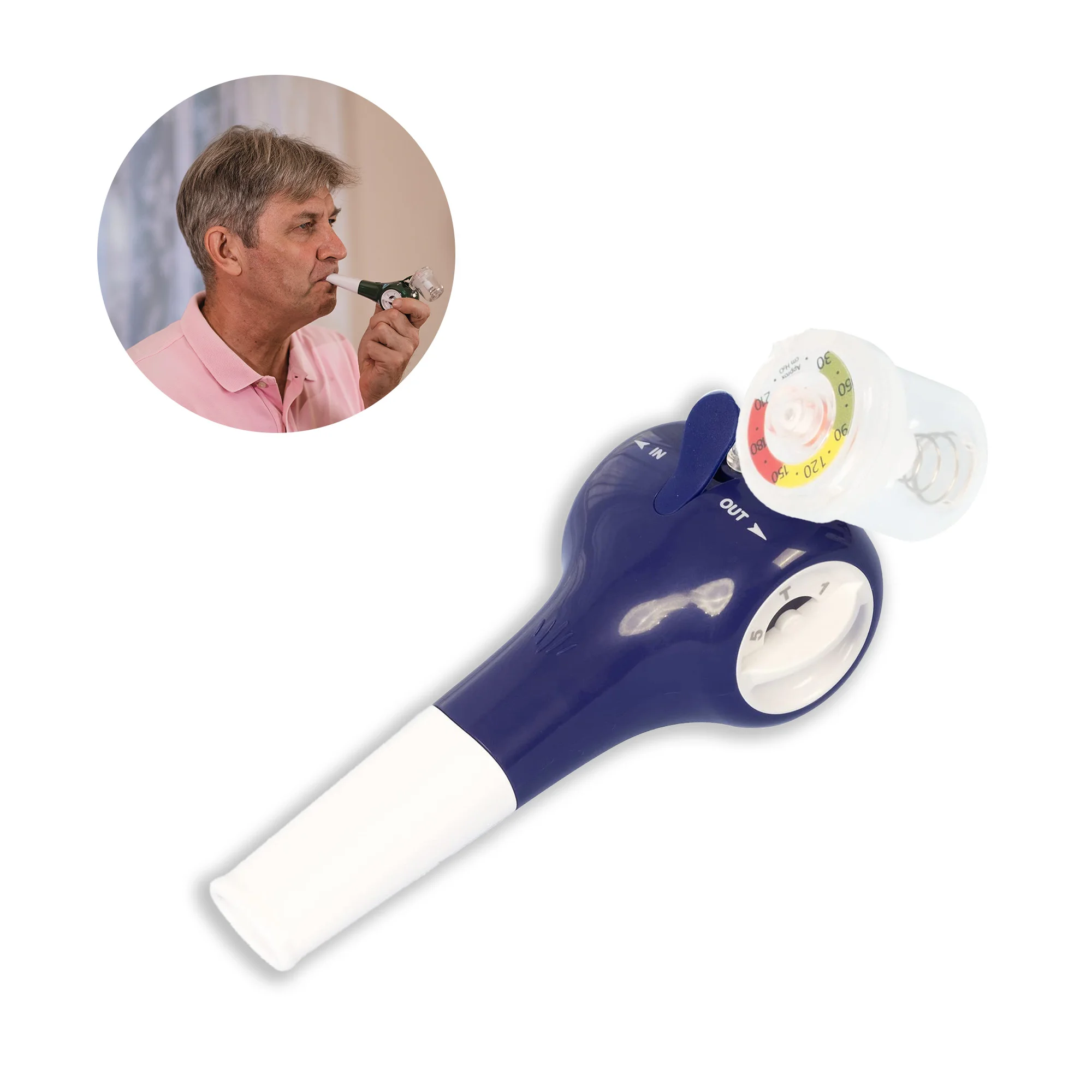 

Breathing Exercise Device for Lungs with Travel Case Respiratory Muscle Trainer Strength Lung Tester Capacity Expander