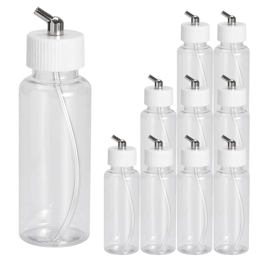 OPHIR 10pcs/lot 80cc Single Action Airbrush Bottles Professional Plastic Paint Cup for Airbrushing Model Hobby & Art _AC021-10x