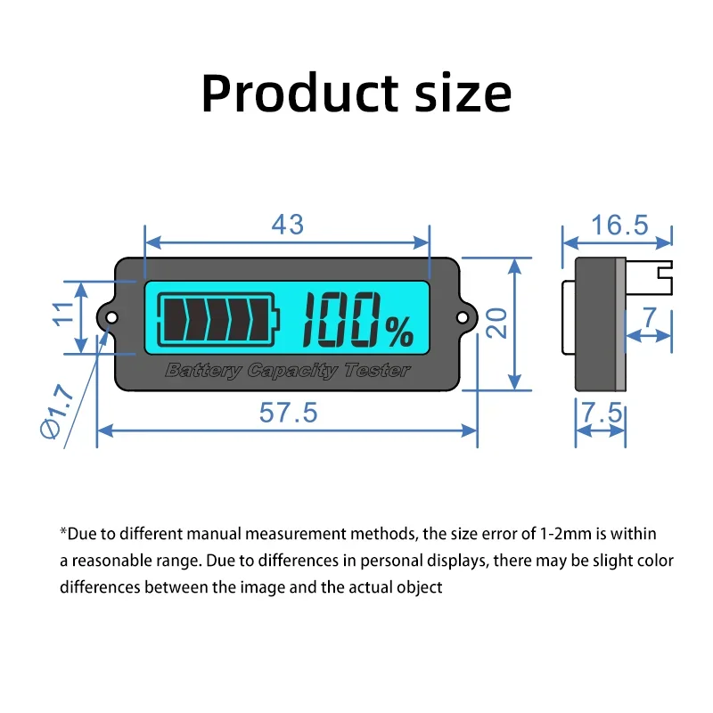 12V 24V 36V 48v Digital Lithium Lead Acid Battery Capacity Indicator Tester Instrument 2s-15s BW-LY6N