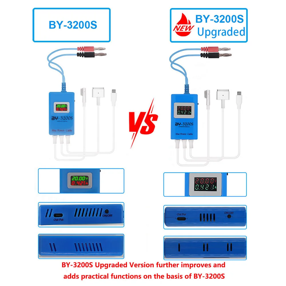 BAIYI BY-3200S MacBook Logic Board Boot Power Cable for MacBook Notebook 2008-2023 Repair BATLOW Problem Solving Boot Cable Tool