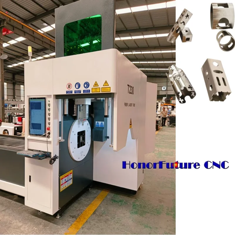 CNC Fiber Laser Cutting Machine Metal Tube Cutting Machine Cuts Tubes and Sheets Saves Time and Effort Fast Laser Cutting Speed